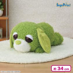 お茶犬 寝そべり Lぬいぐるみ“リョク”