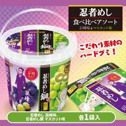 味覚糖忍者めし食べ比べミニバケツマスカット【賞味期限：2026/02/28】