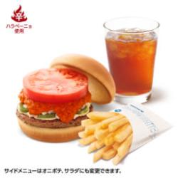 スパイシーモスバーガー レギュラーセット（スパイシーモスバーガー＋ポテトＭ or オニポテ or サラダ＋ドリンクＭサイズ）【モスバーガー】【デジタルギフト景品】