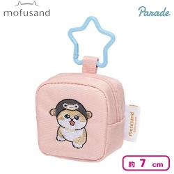 【ピンク】mofusand カラビナつき刺繍スクエアミニポーチ