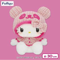 パンダ ハローキティ 胸きゅんツイード超BIGぬいぐるみ