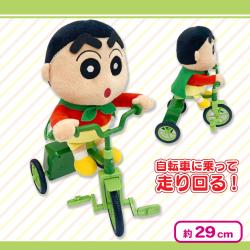 【洋服＆マント】クレヨンしんちゃん自転車ギミックぬいぐるみ