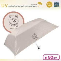 【コータくん：ベージュ】晴雨兼用 超軽量折りたたみ傘