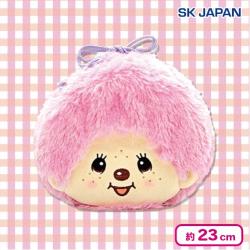 【モンチッチくん（ピンク）】モンチッチ窓付きぬいぐるみ巾着