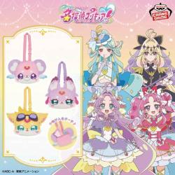 名探偵プリキュア！ ストラップ付き顔型ぬいぐるみポーチ