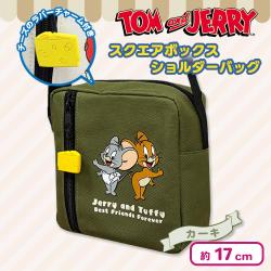 【カーキ】トムとジェリー　スクエアボックスショルダーバッグ